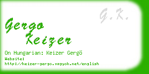 gergo keizer business card